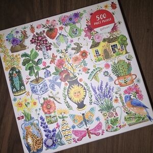 Galison Buzzy Bouquets 500 Piece Puzzle